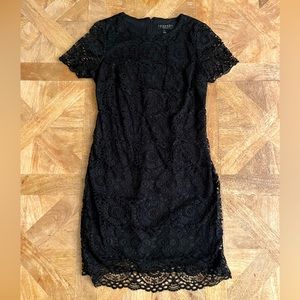 Laundry By Shelli Segal Black Lace Cocktail Sheath Dress
